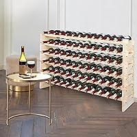 Vista 2 de ZENY Estante modular apilable para 72 botellas, soporte independiente para botellas de vino de 6 niveles, estantes de exhibición para cocina, bodega