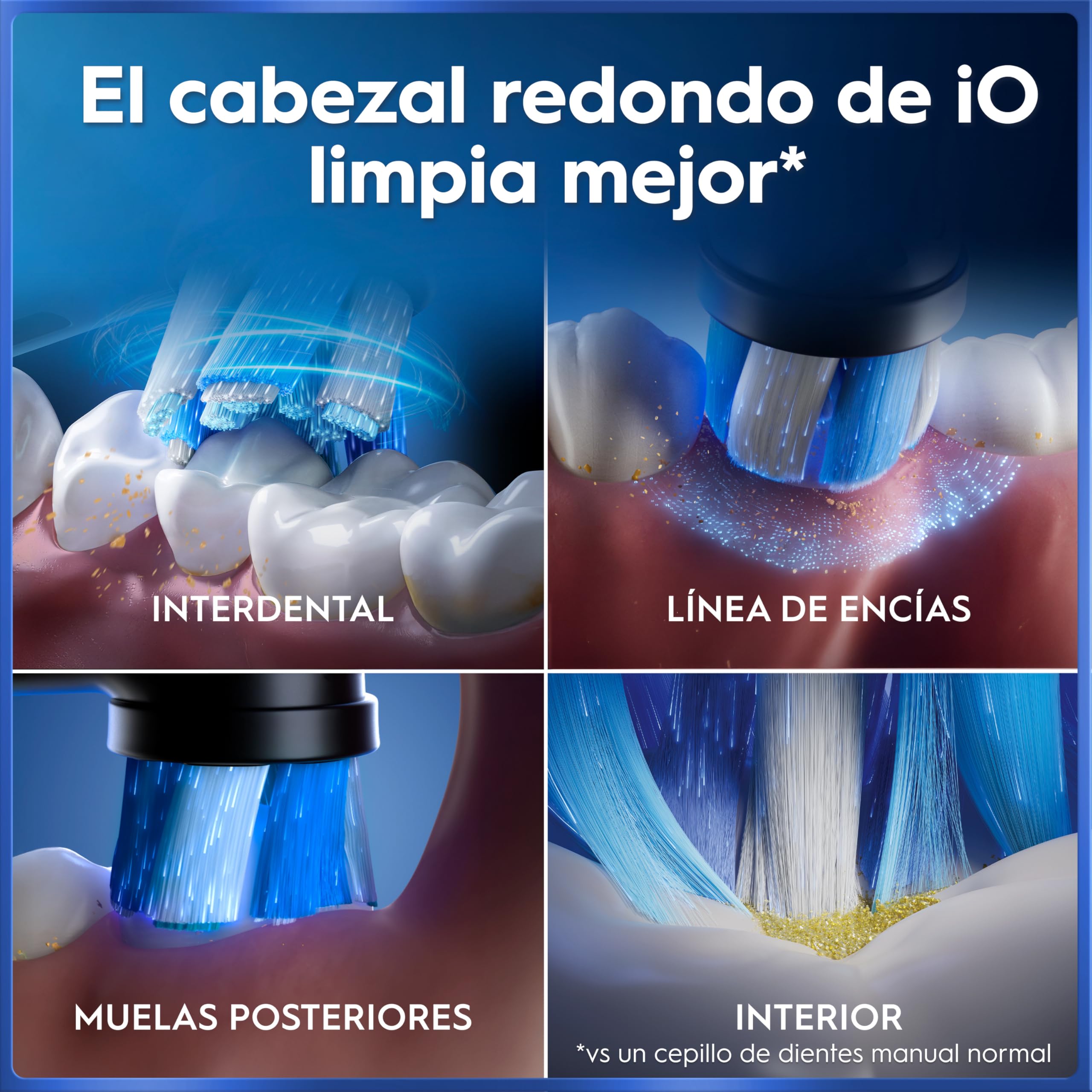 Oral-B iO 5 Cepillo de Dientes Eléctrico, 1 Cabezal, Negro - Cepillo Dental con Sensor de Presión, 5 Modos de Cepillado con Blanqueamiento Dental, Temporizador, Seguimiento con App, Estuche de Viaje