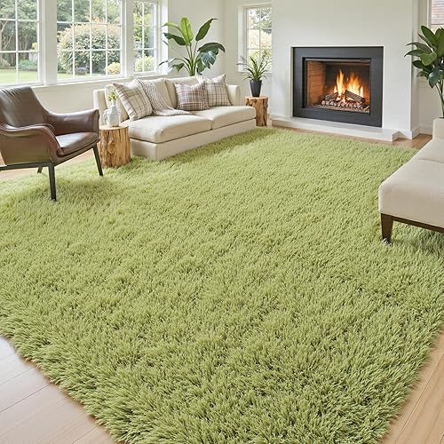 Miniatura 53 de Tapetes para sala de 6 x 9, tapetes de pelo largo grandes y suaves, tapete de área afelpado para dormitorio, decoración estética del hogar para Gris