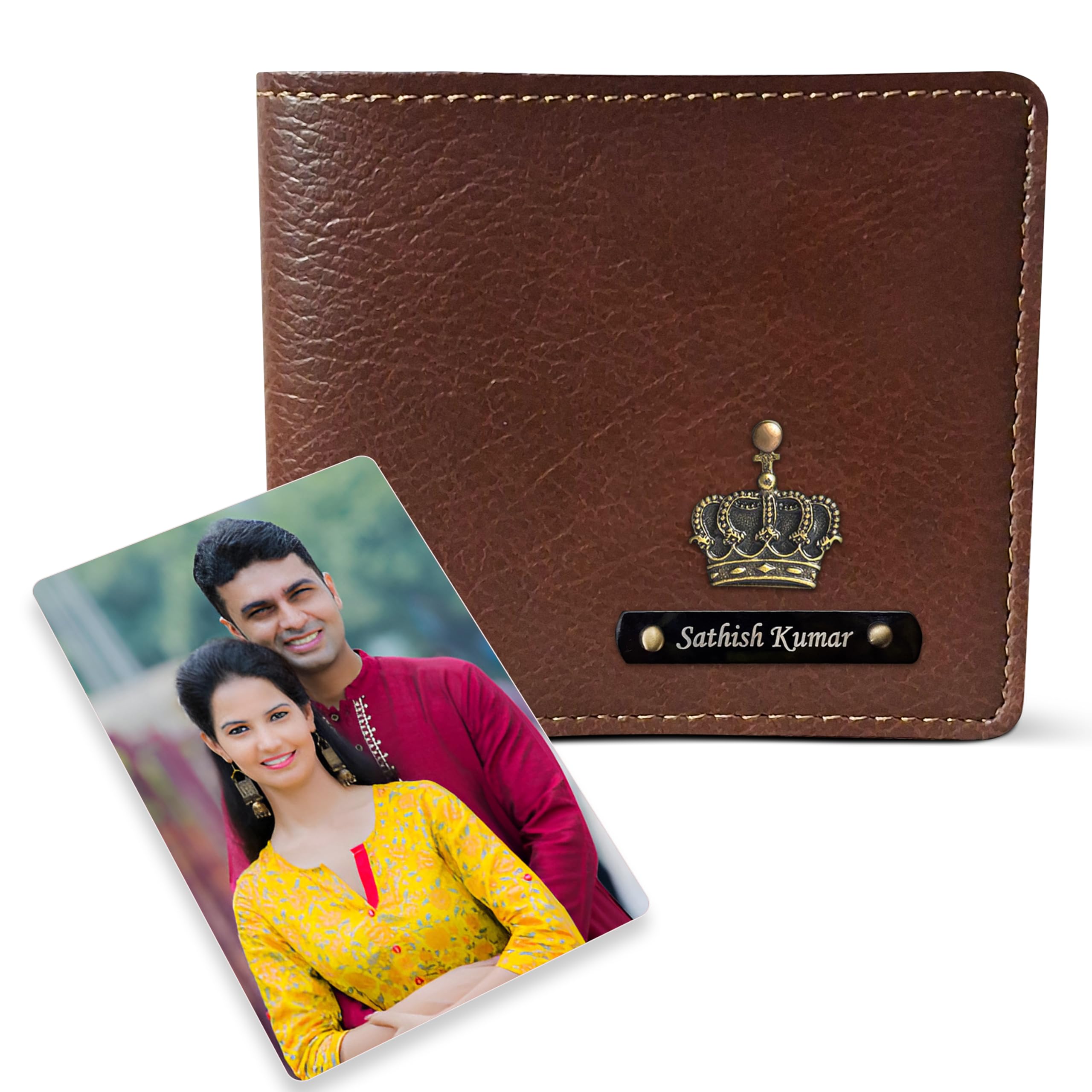 Personalized Men's Leather Wallet with Customize Name and Charm Unique Gift for Men. Suitable for Various Occasion; Birthday, Anniversary, Retirement etc. Available in 4 Unique Colors-image-46