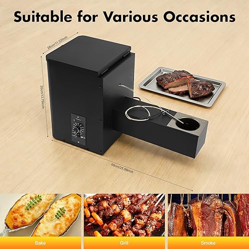 Miniatura 8 de Tolvas de pellets para fumadores, kit de conversión de ahumador de pellets, ahumador eléctrico de pellets de madera con control digital de