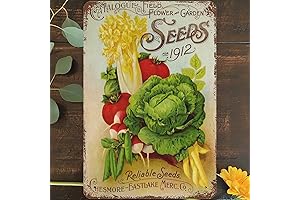 Vintage Metal Tin Sign: Harvest Vegetable Bucket