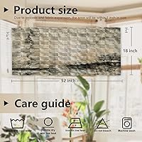 Vista 534 de Cenefas de cocina modernas con patrón de cobre marrón dorado para ventanas, cenefas opacas abstractas de marcas de arañazos y cortinas opacas