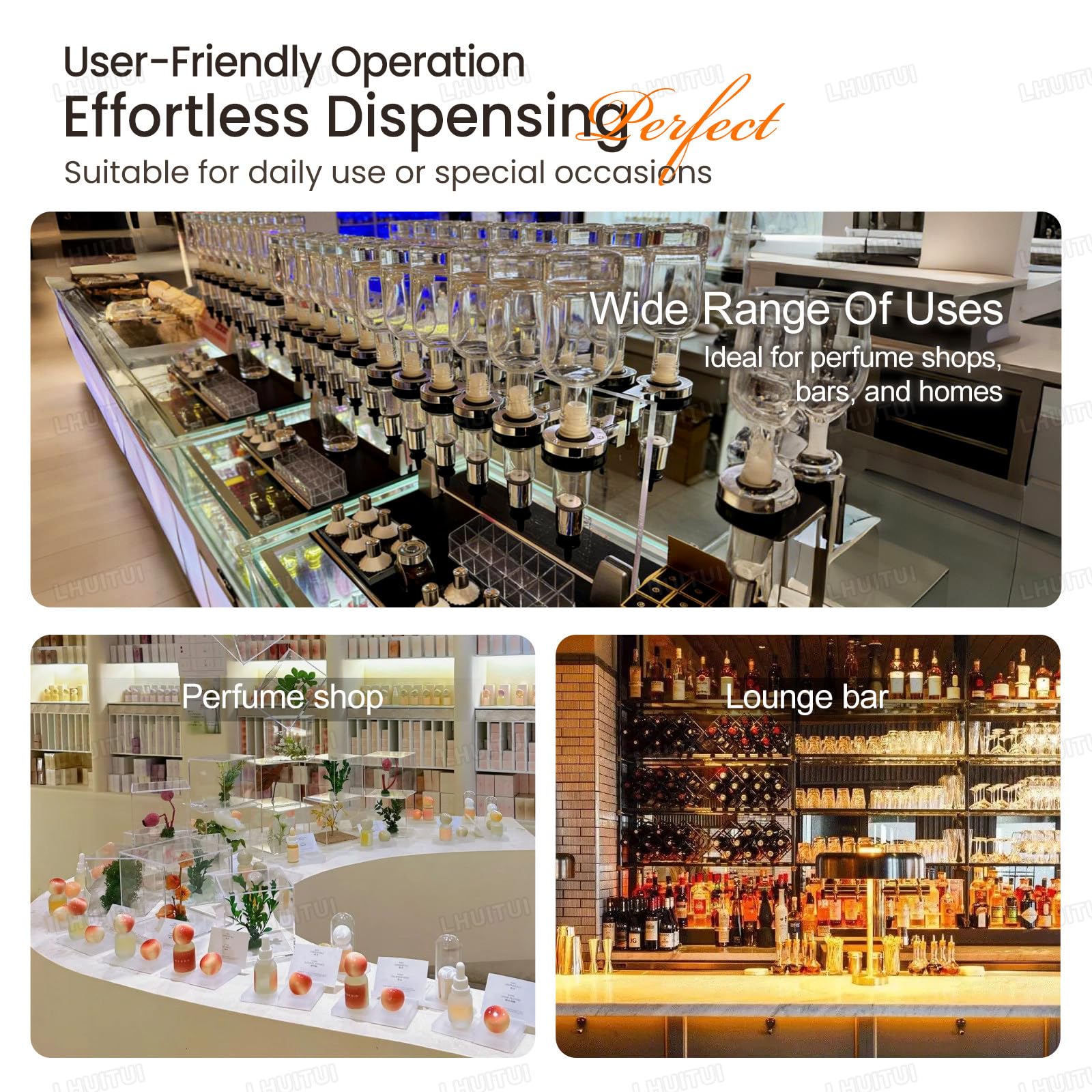 Máquina Llenado Perfume Para 12 Botellas, Kit Máquina Llenado Líquido, Estación Bombeo Para Recarga Manual Perfume, Placa Trasera Acrílico Robusta, Para Tienda De Perfumes, Estudio, Salón, Bar