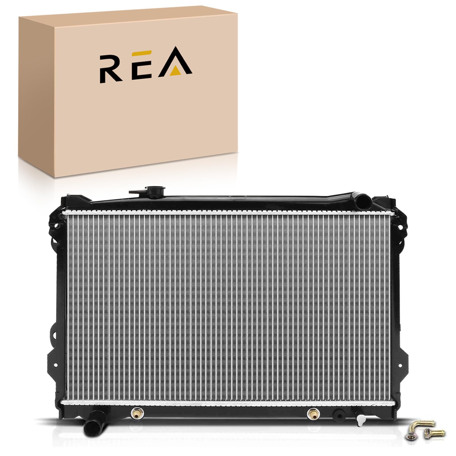 Engine Coolant Radiator Assembly with Transmission Oil Cooler Compatible with Mazda B2600 1989-1993 L4 2.6L, Automatic Transmission, Replace# G60715200A, G61315200A