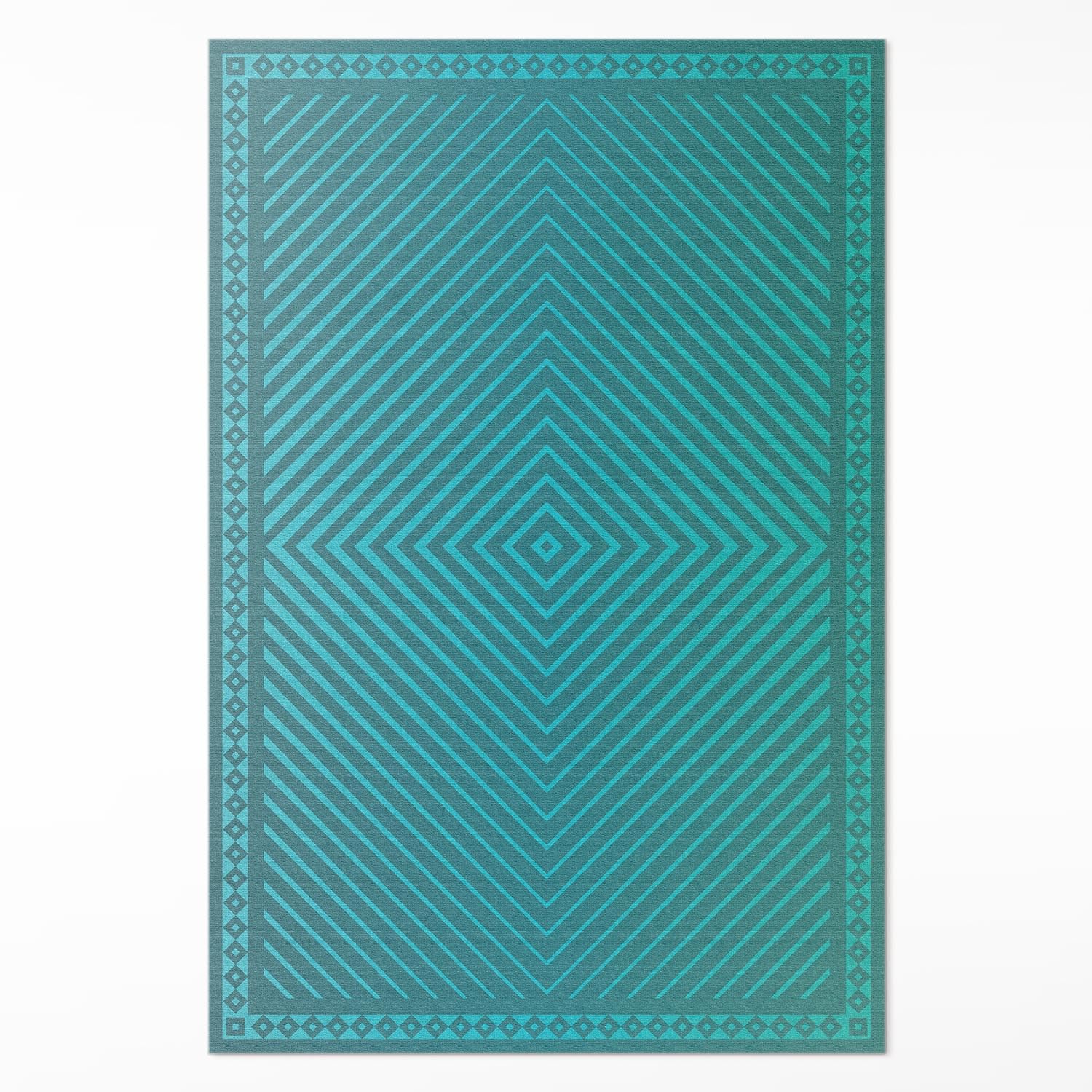 Tapis en vinyle 60x90 cm à losanges géométriques pour cuisine et salon