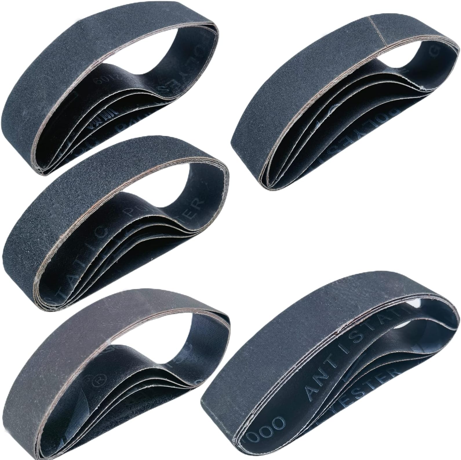 20 Pack 11/5" x 13" (30x330mm) Silicon Carbide Sanding Belts Set 120