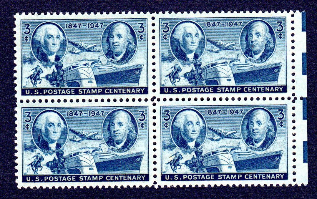 Postage Stamps United States. Block of Four 3 Cents Deep