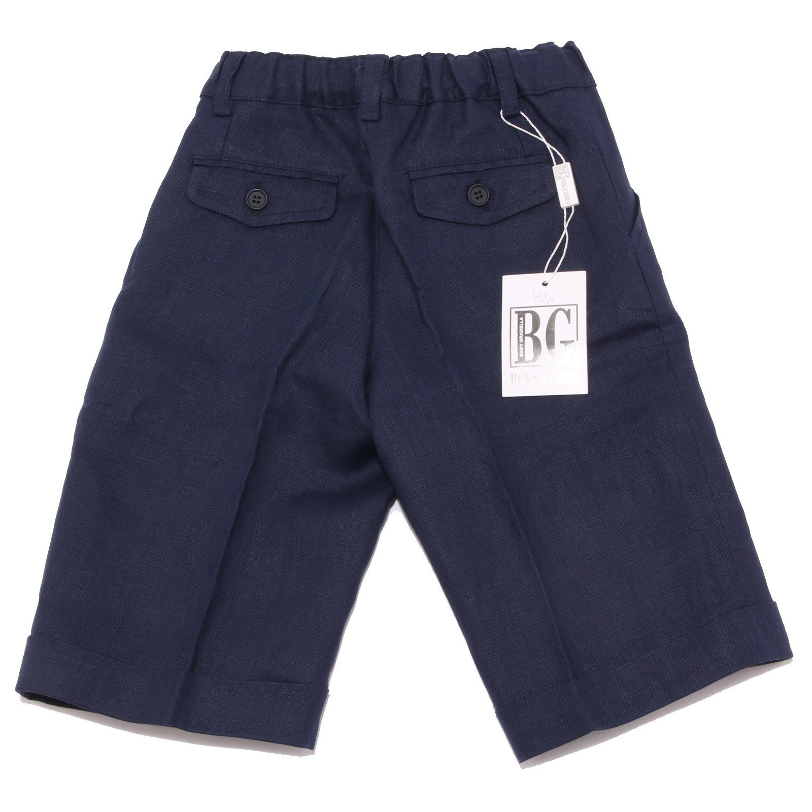 0340T Bermuda Bimbo BG Boys & Girls blu lino Short Kid