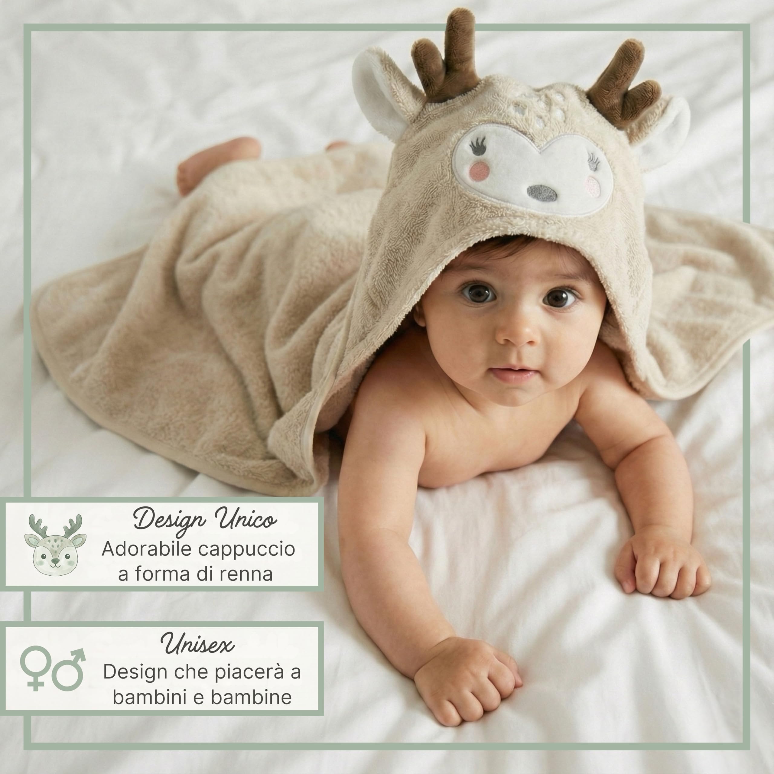 Sterntaler Asciugamano Con Cappuccio Giraffa Kaya – 80x80 Cm, 100% Cotone Morbido E Assorbente, Con Dolce Applicazione – Ideale Per Neonati E Bambini, Colore Ocra - 2