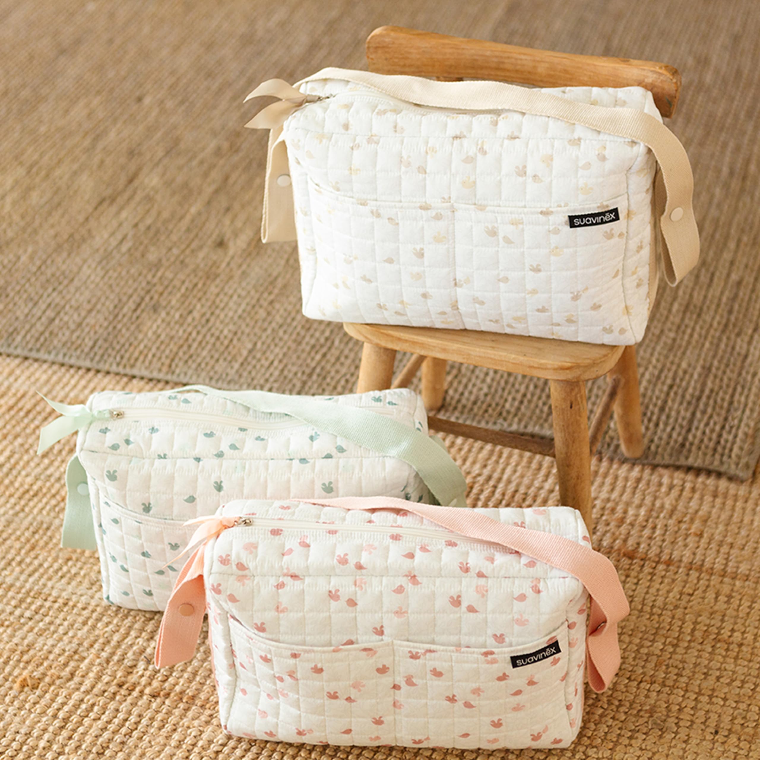 BOLSO COSMÉTICA BEBÉ CORAL LOTE 6 pz