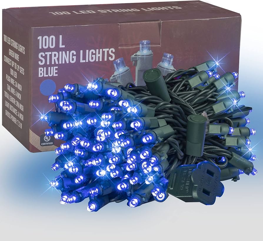 Dazzle Bright 33FT 100 LED Christmas String Lights Indoor Outdoor