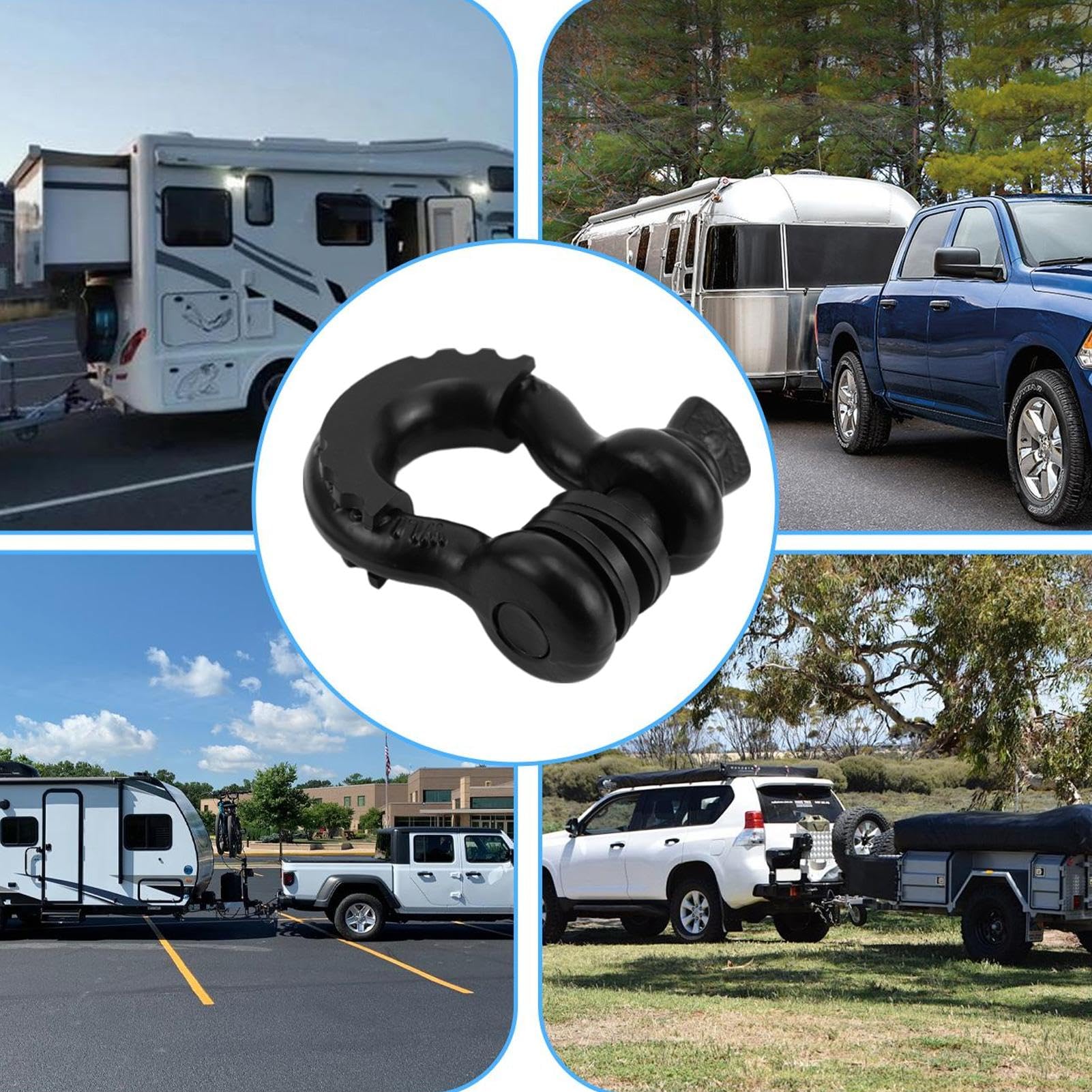 Grillo Recupero Fuoristrada 19 Tonnellate - Gancio Traino 4000 Libbre, Lega Resistente Per Avventure Outdoor - Foto 2