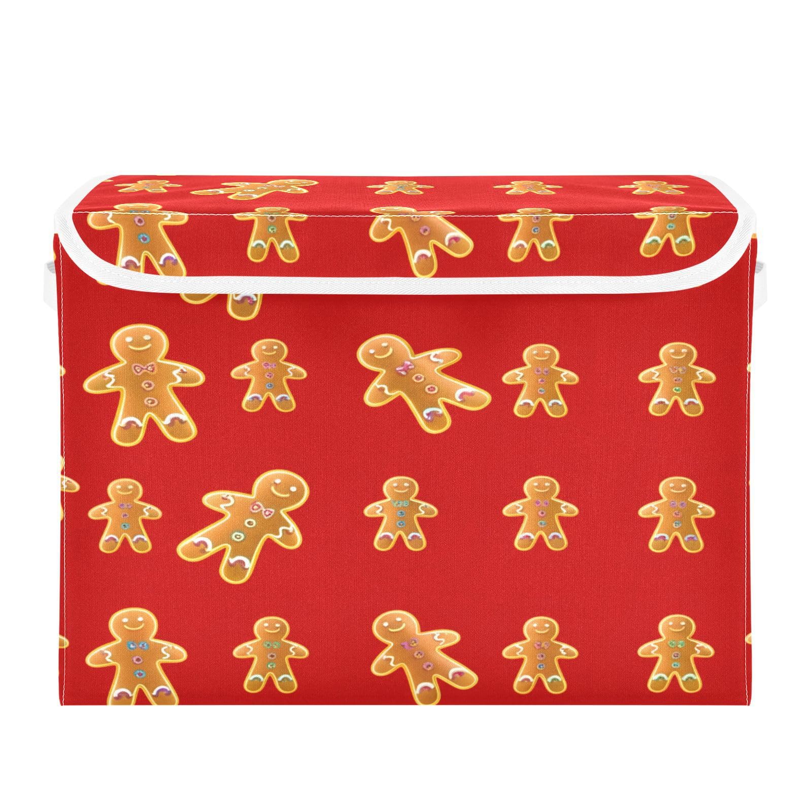 Panier de rangement pour chambre et déco Halloween boîte tissu pain d'épices