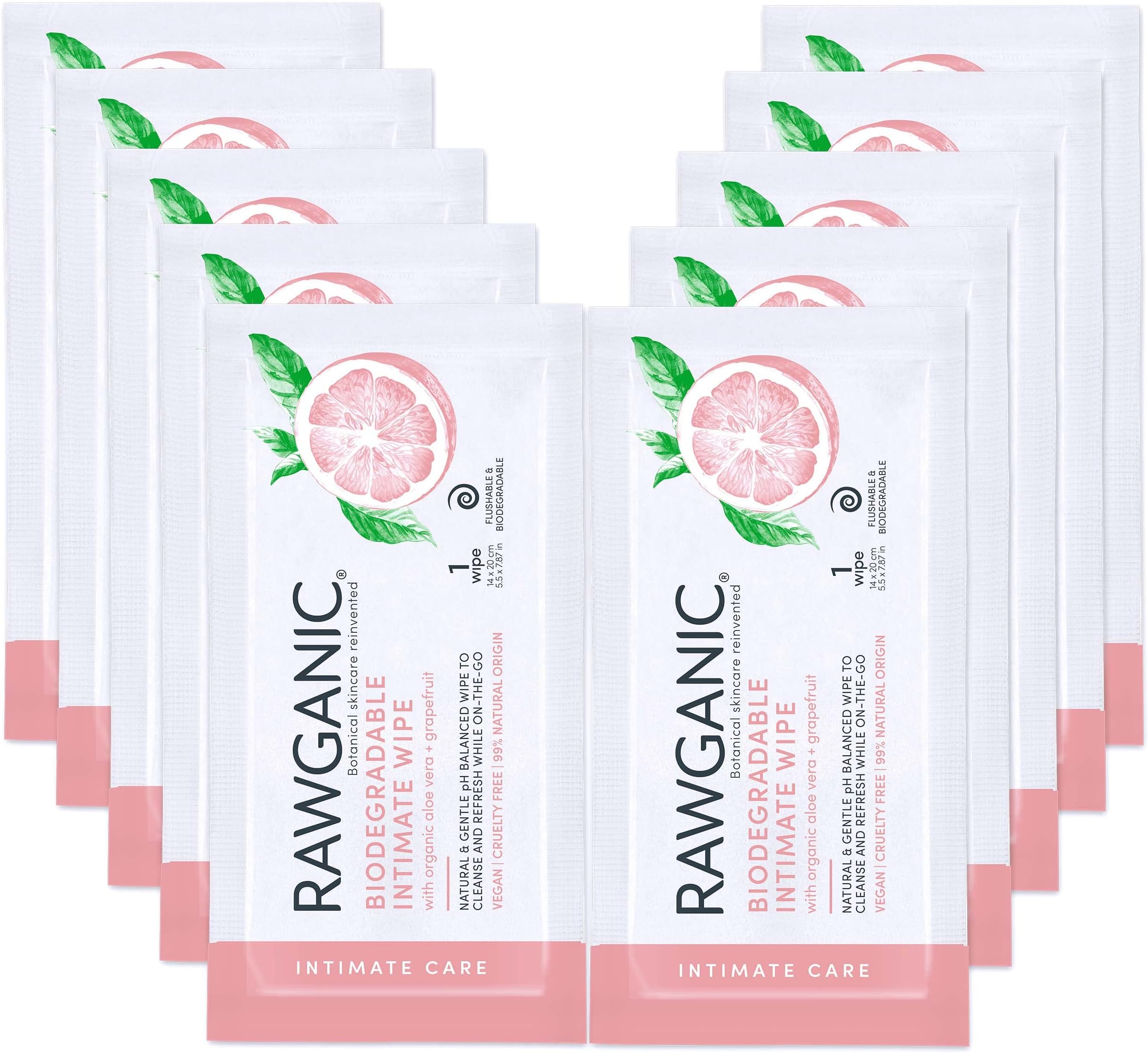 RAWGANIC Intimate Hygiene Wipes in Sachets