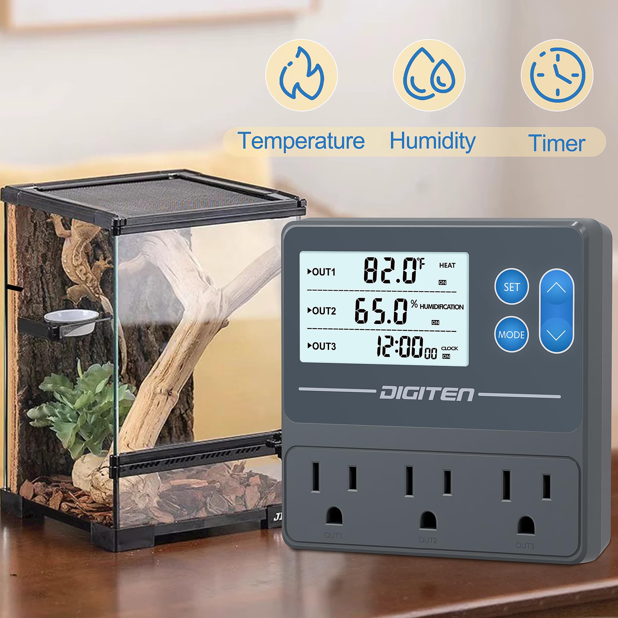 Digital Temperature & Humidity Controller - Grow Tent -3