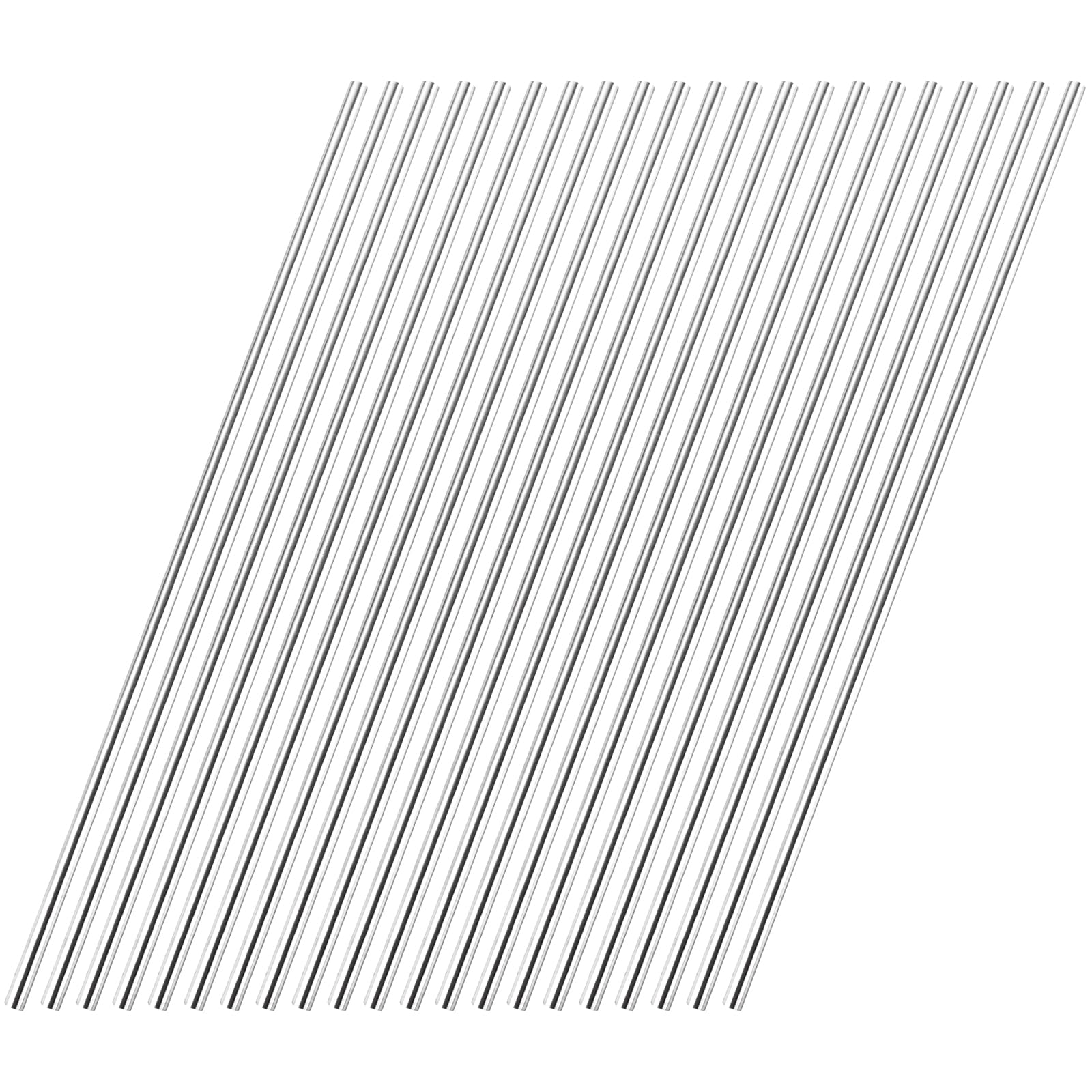 STARVAST 20 Stück Edelstahlstäbe, Edelstahl Rundstäbe 6mm x 300mm, Metallstäbe zum Basteln, Rundstab 304 Edelstahl Rundstangen Metallstange Stabstahl, Rundstahl für DIY Handwerk Modellauto Flugzeug