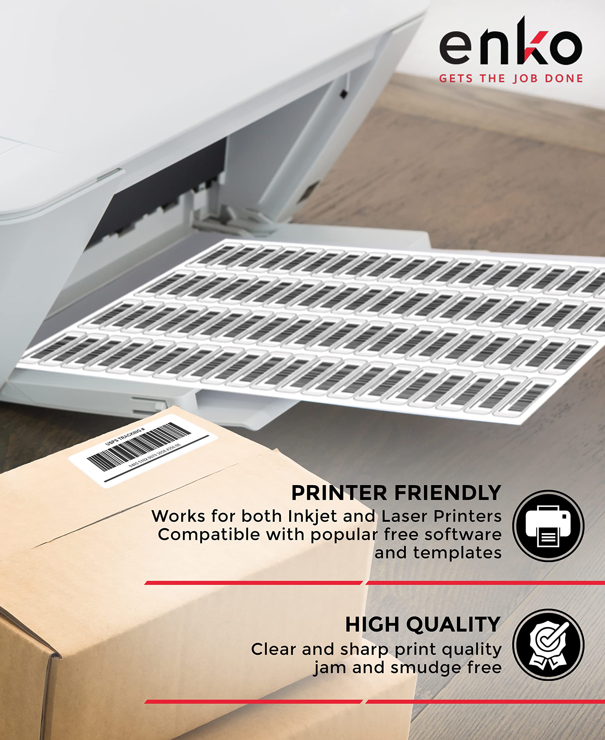 Amazon.com : enKo 1400 Labels, 1-1/3 x 4 inches - White - Address 