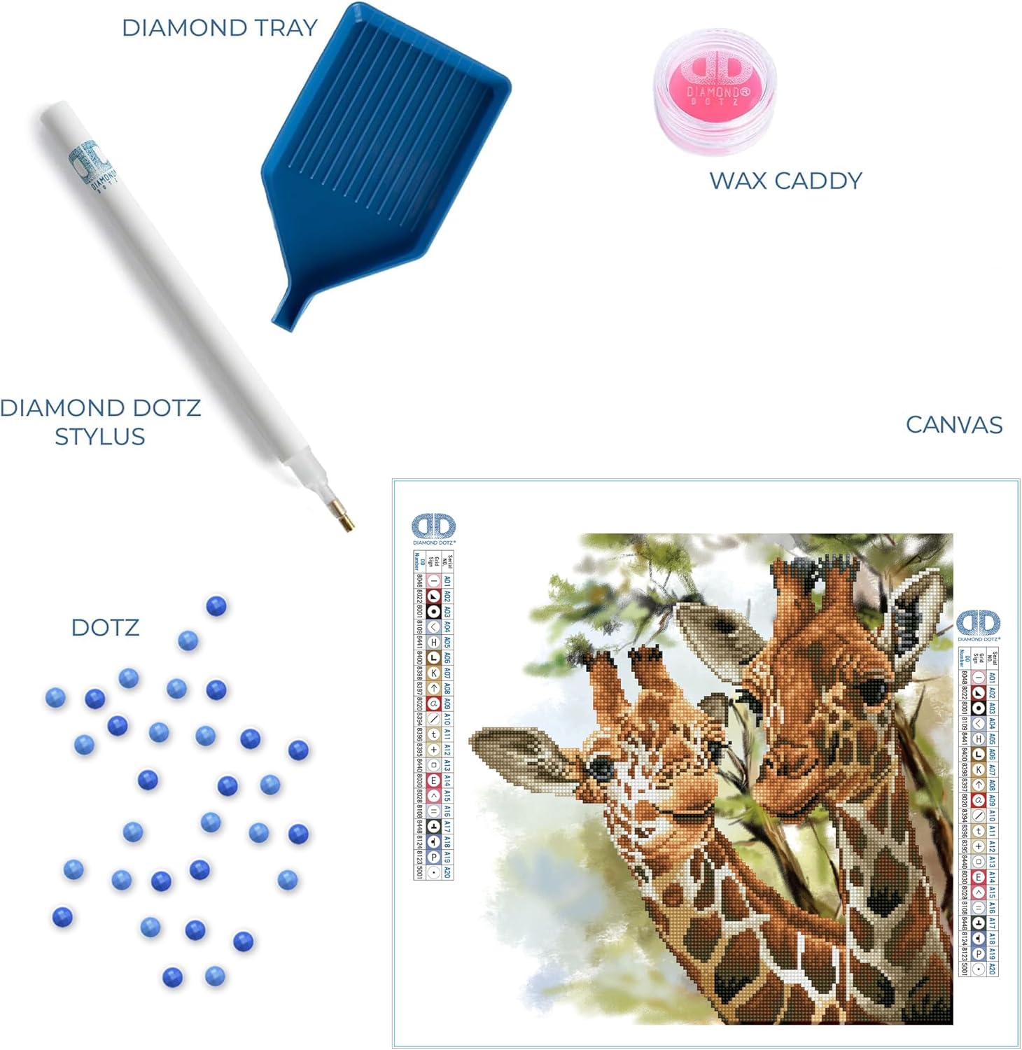 DIAMOND DOTZ Tall & Tender Diamond Painting Kits for Adults - Diamond Art Kits a Relaxing Creative Craft Kit with Dotz Gems 15x15