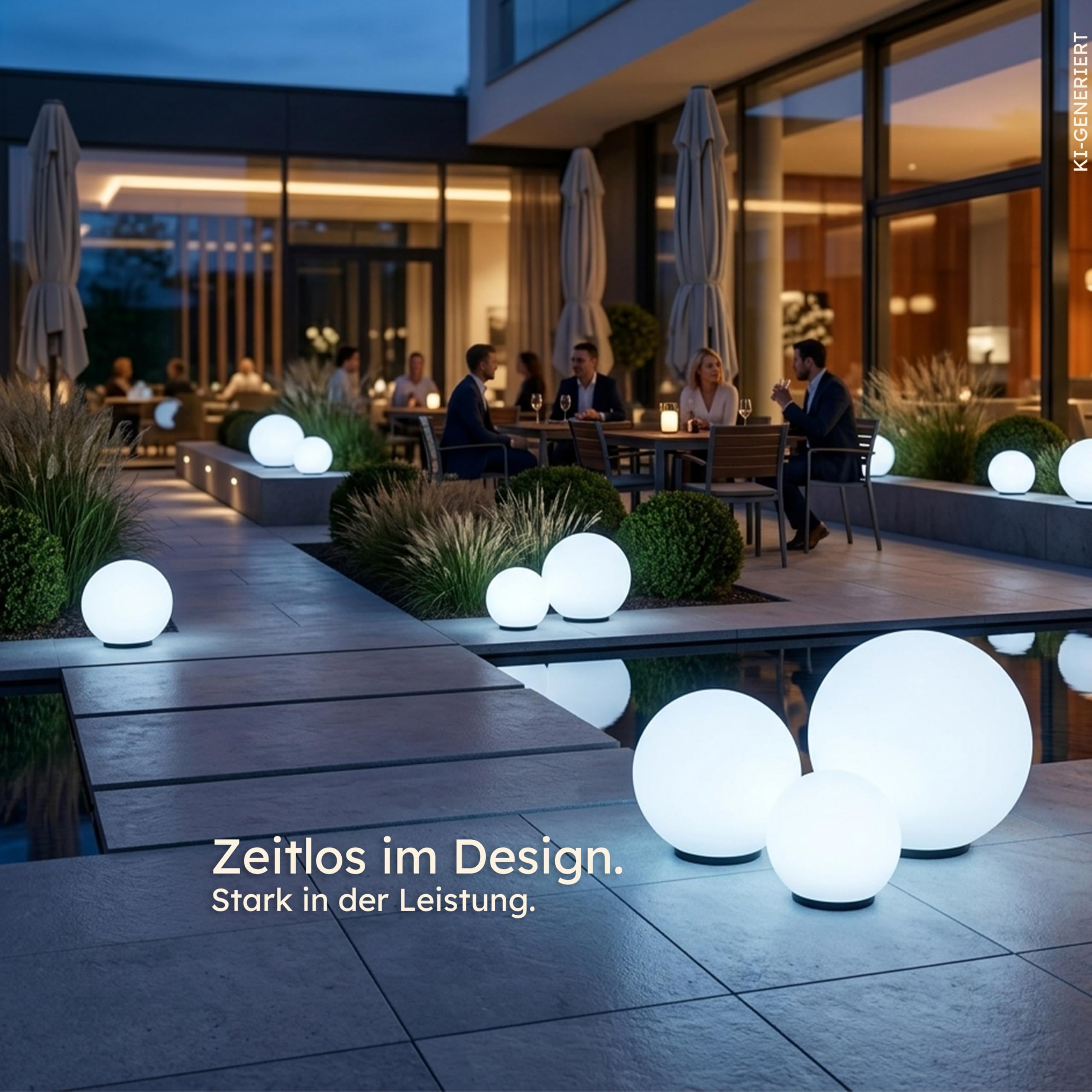 Esotec Gartenleuchtkugel Solarkugeln Basic, multicolor, 3er Set, 20+30+40cm, Farbwechsel, 20+30+40cm, Akku, Solarmodul, Außenbeleuchtung, Gartendeko Wegeleuchte 102614