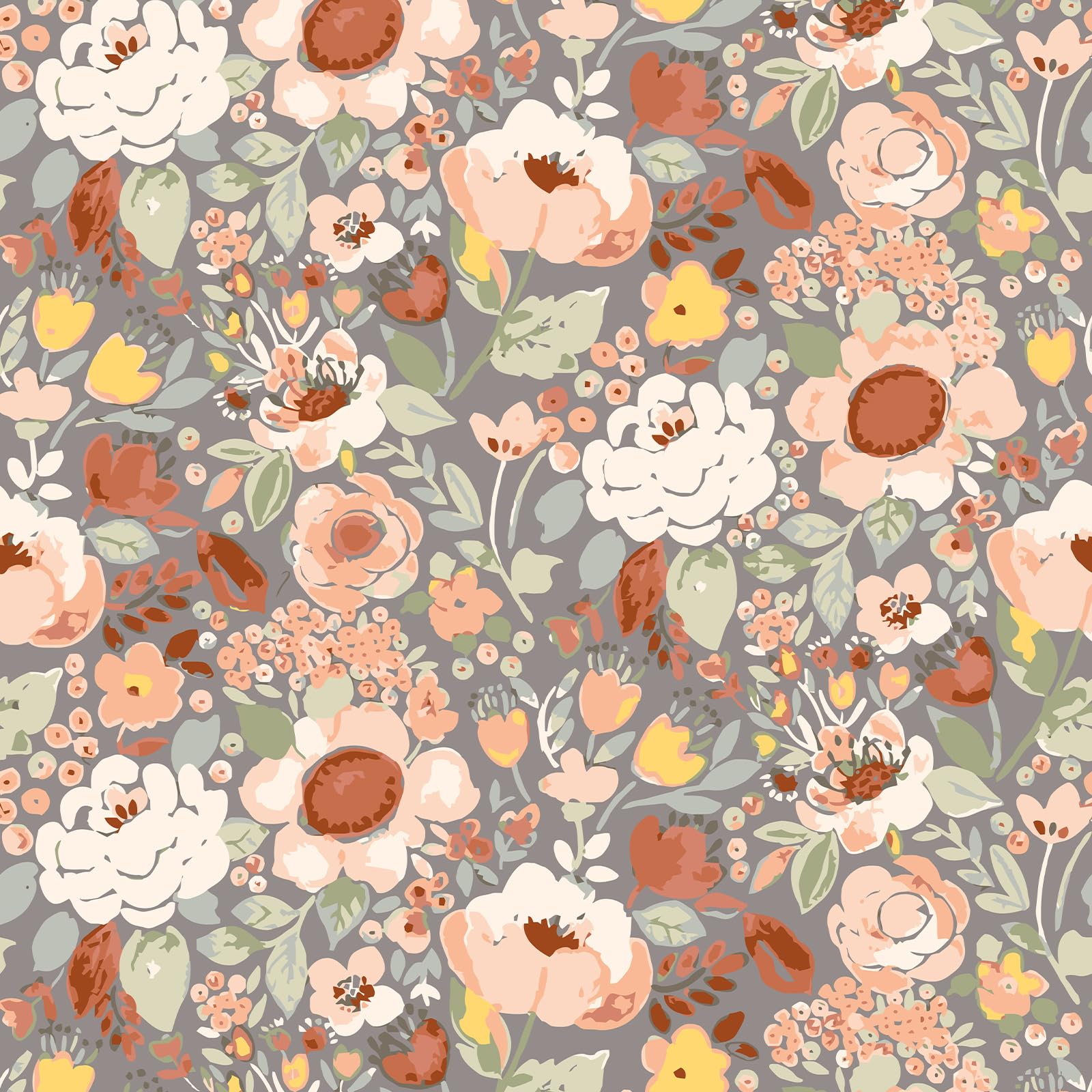 Papier peint floral à décoller et coller pour chambre enfant et adulte