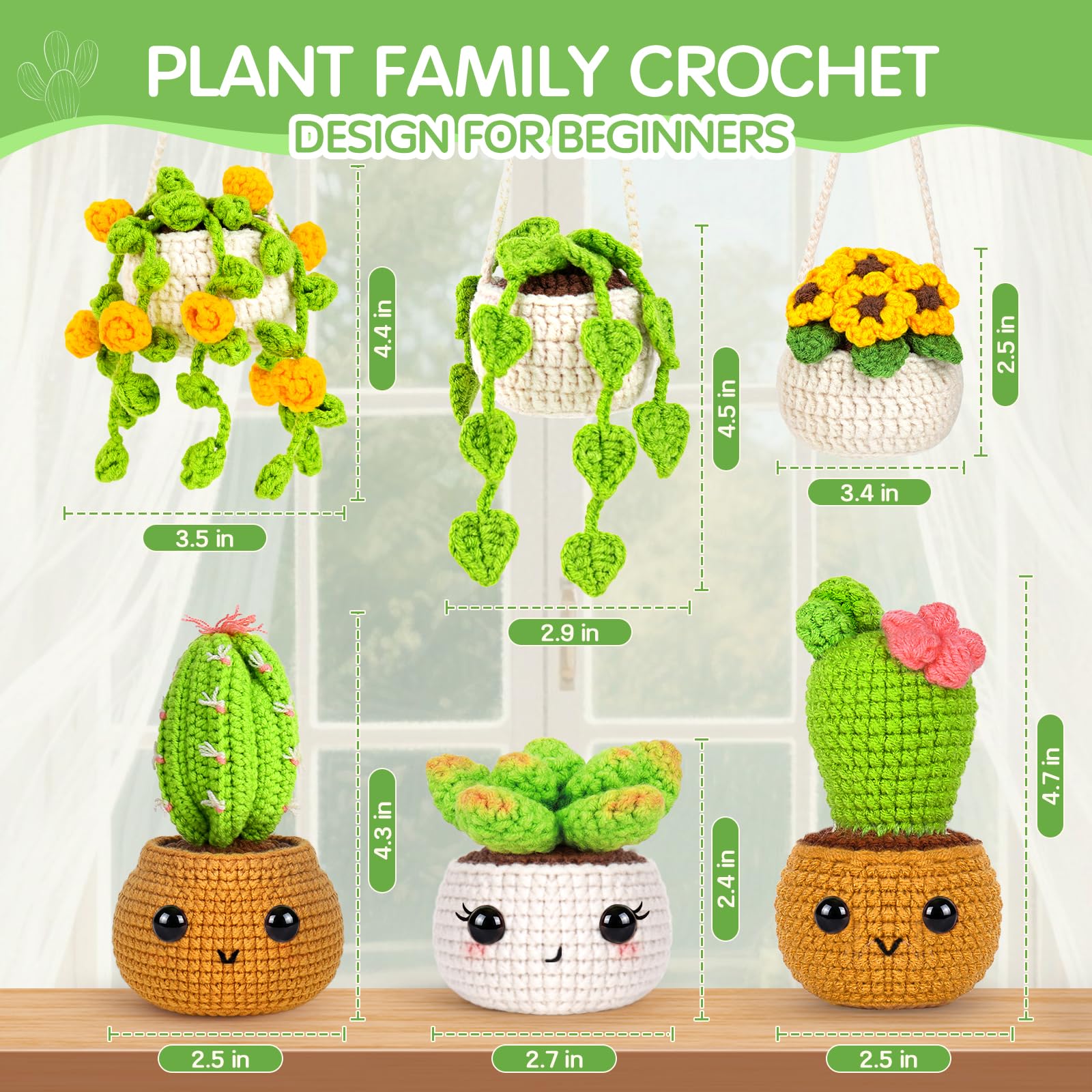 Beginner Crochet Kit - Easy Plant Project -2
