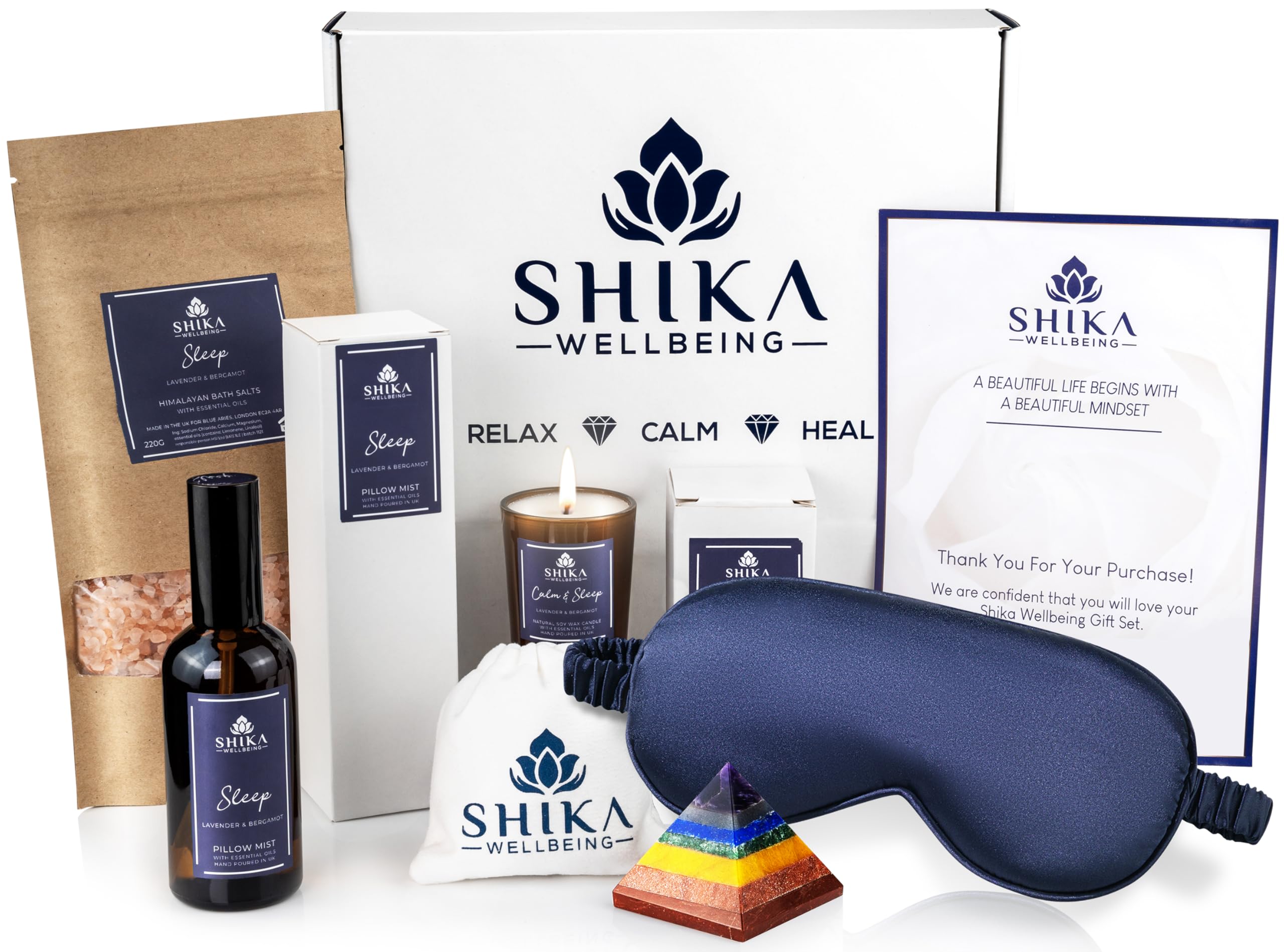 Shika Wellbeing Sleep Well Aromatherapy Pamper Set for Women,Unique Self Care Gifts for Women Pamper Gifts Set