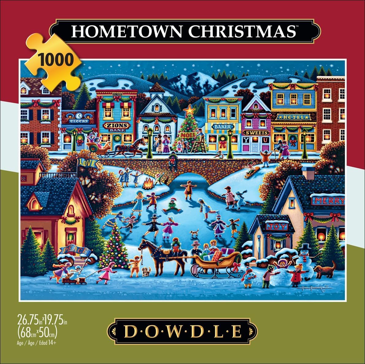 Buffalo Games, Dowdle, Hometown Christmas, 1000 Piece Jigsaw Puzzle for Adults Challenging Puzzle Perfect for Game Nights - Image 3