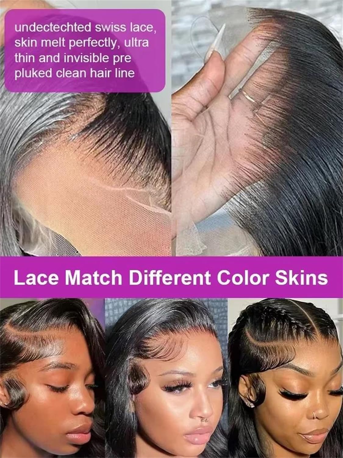 Alloaone 30-40 Inch Body Wave Lace Front Wigs Human Hair Hd Transparent Lace Frontal Wig Pre Plucked Glueless Wigs For Black Women