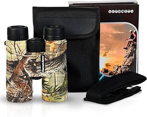 Miniatura 6 de Binoculares de 10 x 42 para adultos, prismáticos de caza, alta potencia con luz brillante y gran campo de visión, lente de prisma BAK4 de techo,