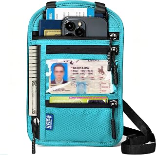 Travel Neck Wallet Passport Holder-RFID Blocking Money Pouch