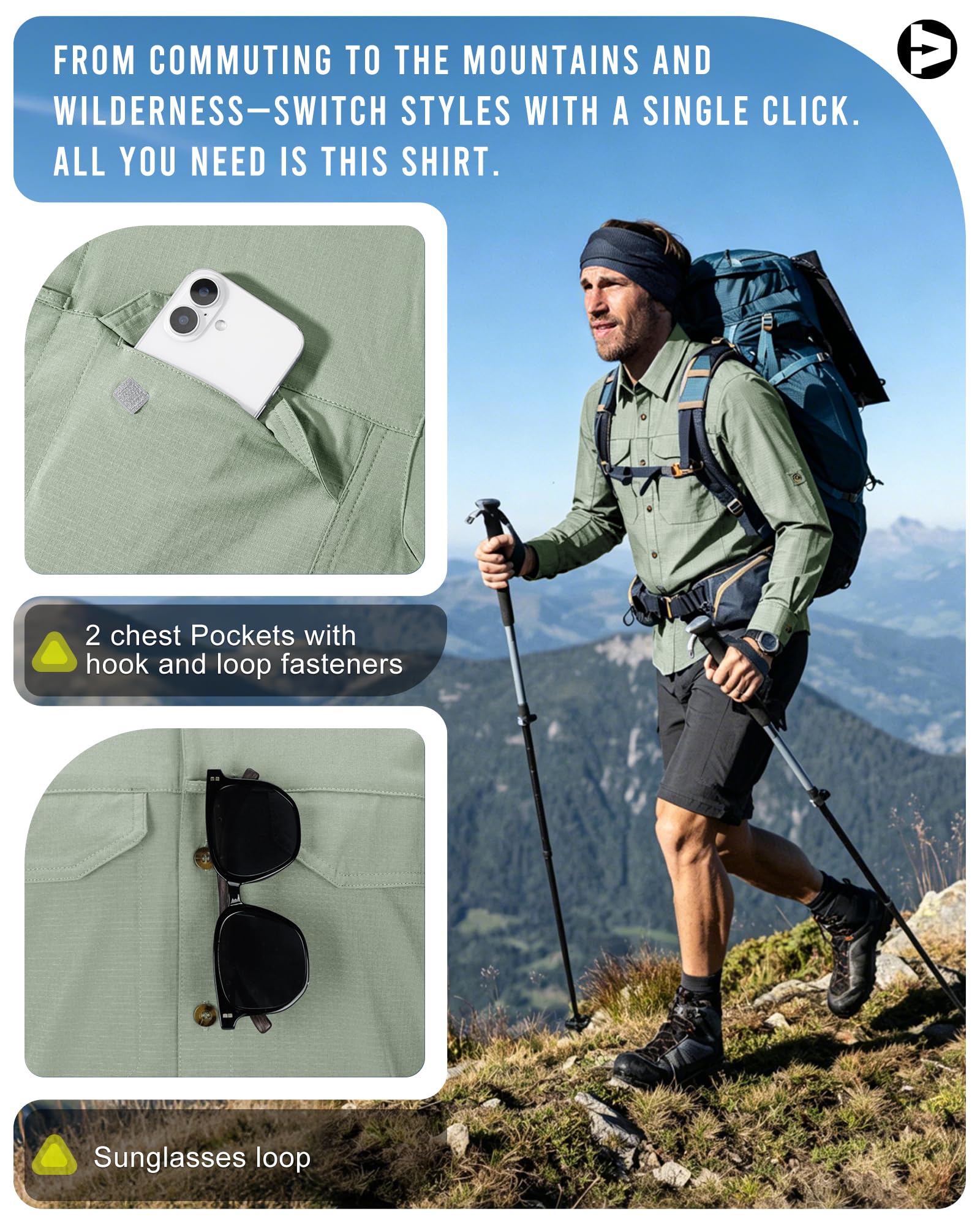 Outdoor Ventures Classico Camicia Uomo