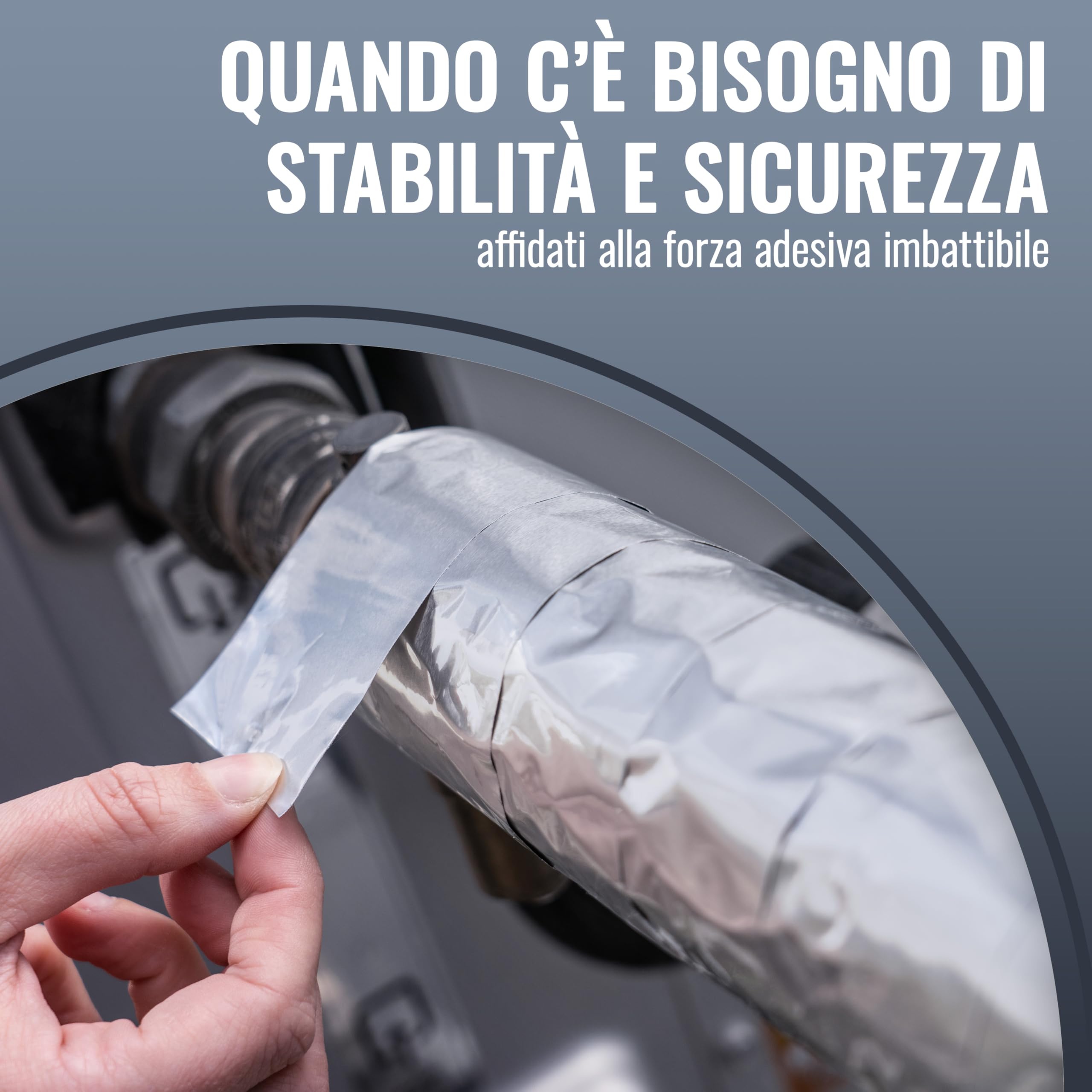 POPPSTAR Nastro adesivo in alluminio resistente al calore (50m x 72mm) Nastro alluminio autoadesivo per coibentazione, resistente all’umidità per lavastoviglie, piano di lavoro, grondaia