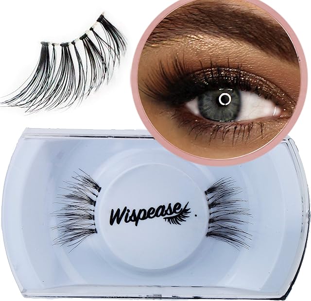 Natural Eyelashes Corner Lashes False Eyelash Accent Half Eye Lash Winged Cat Eye Mini Lashes | Fluttery & Light | WISPEASEUK