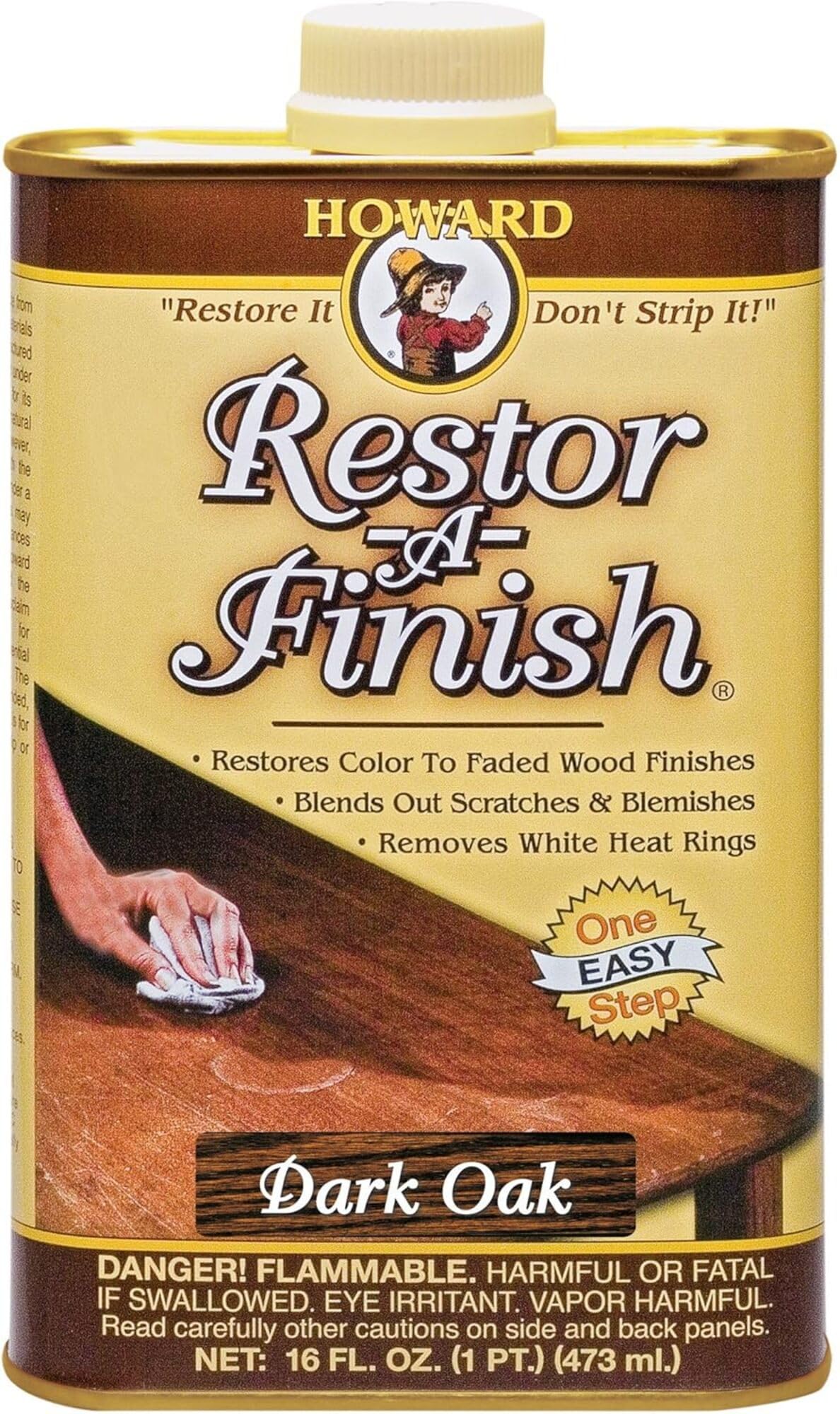 Howard produits Rf7016 Restor-a-finish pour finition chêne foncé, 453,6 gram. 1
