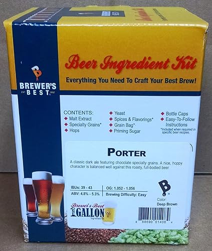 home brew ohio hozq8 982 Best One Gal cerveza ingrediente Kit (Porter), Multi