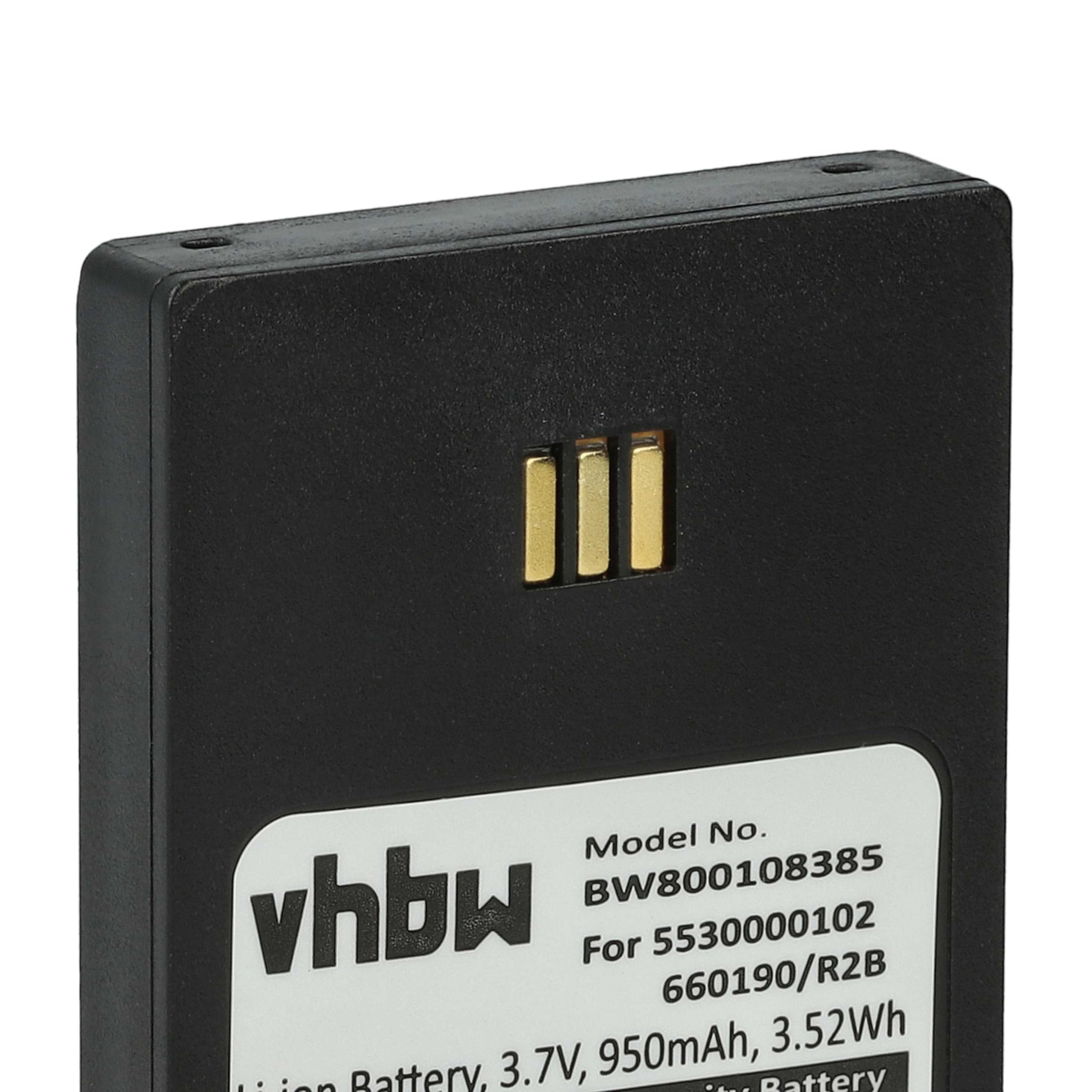 vhbw 1x Batterie Compatible avec Ascom 9D62, i62 Messenger, i62 Protector, D62, i62, i62 Talker téléphone Fixe sans Fil (950mAh, 3,7V, Li-ION)
