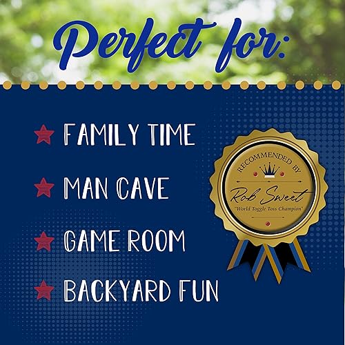 Miniatura 6 de Toggle Toss - Juego oficial de lanzamiento de anillos para montar en la pared, divertidos juegos de bar y juegos de pared para sala de juegos o