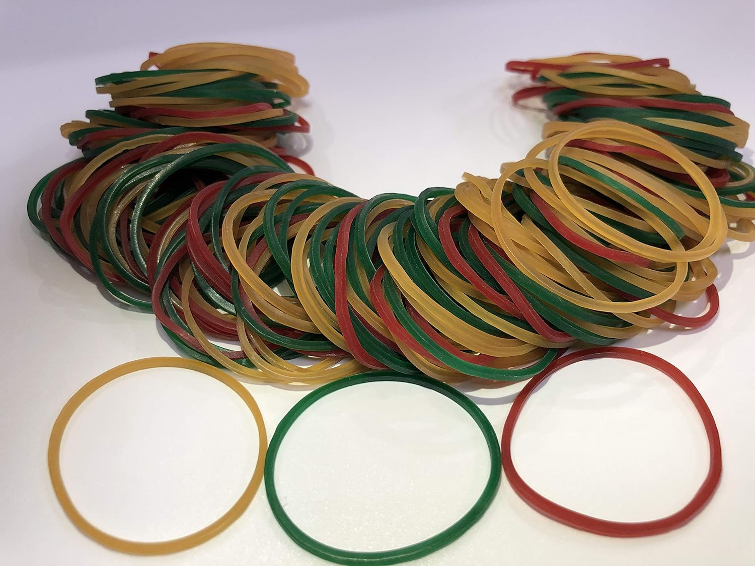 Rubber Bands, Size 16 (2 1/2" x 1/16"), Colorful Elastic