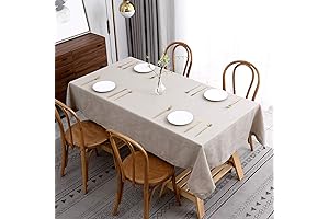 Maxmill Faux Linen Tablecloth: Style & Functionality for Your Table