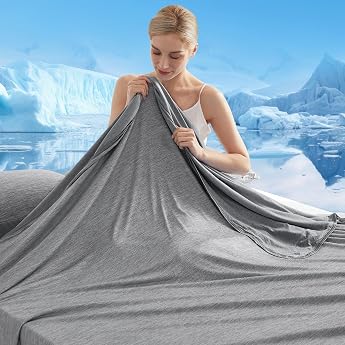 Marchpower Cooling Blanket Grey 150 x 200 cm 2-in-1 Double-Sided