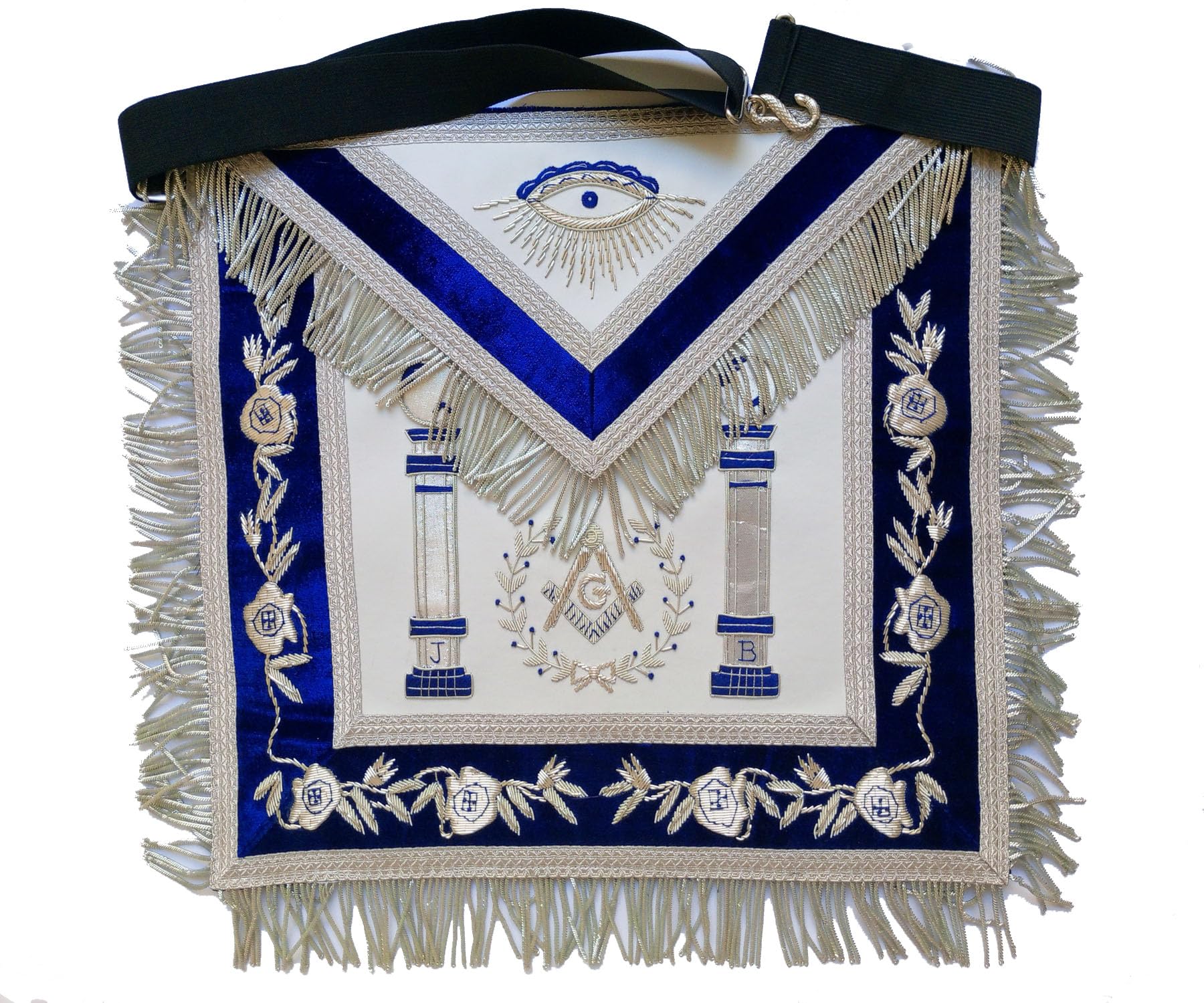 MASONIC PAST MASTER MASON 100 LAMBSKIN HANDMADE BULLION EMBROIDERED APRON NEW
