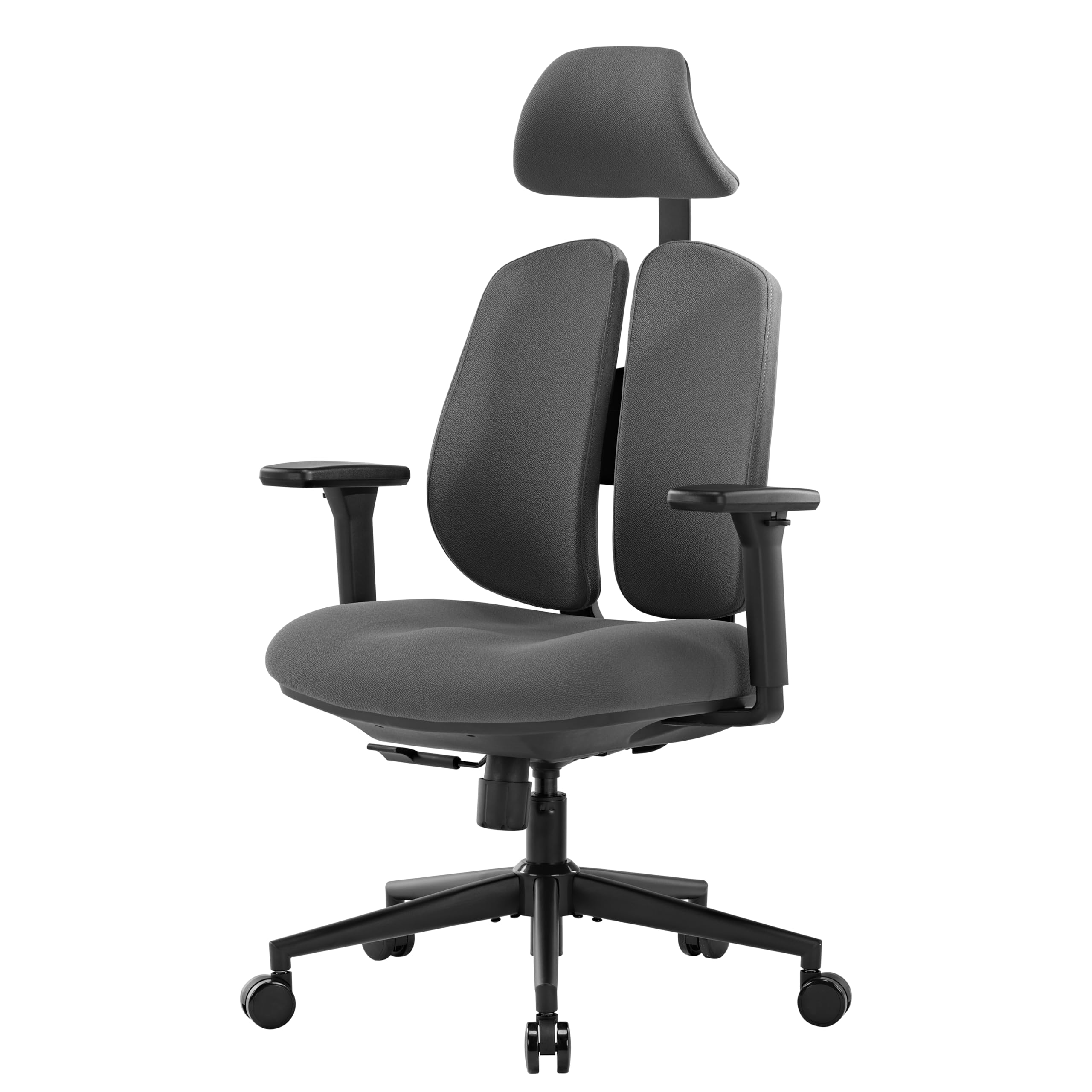 EUREKA ERGONOMIC Mesh Office Chair Ergonomic With Lumbar Support, Comfy Office Desk Chair With Adjustable Dual Back Support And Headrest, Black Office