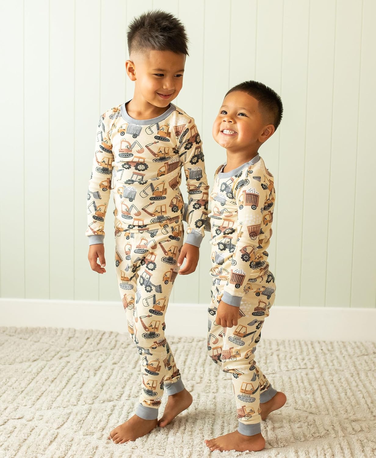 Kids 100% Organic Cotton Pajamas for Boys & Girls | Toddler PJ Set, Long Sleeve Sleepwear | Soft Cotton Pajamas