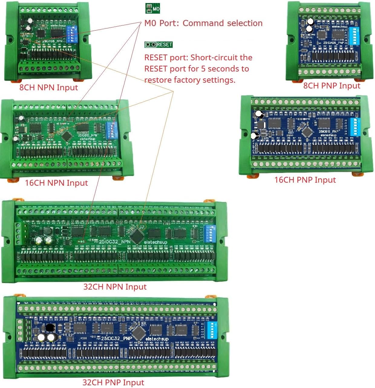 NPN/PNP DI & PNP DO RS485 Remote IO Expansion Board
