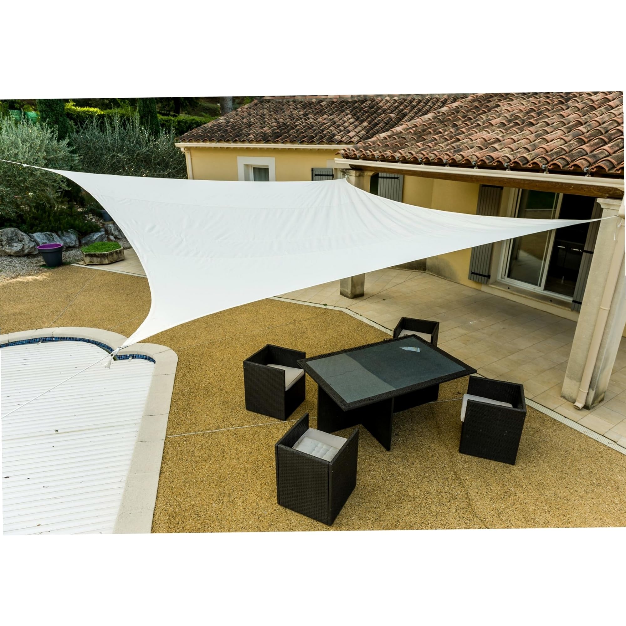 WERKA PRO Telo ombreggiante Rettangolare Bianco 4 x 5 m