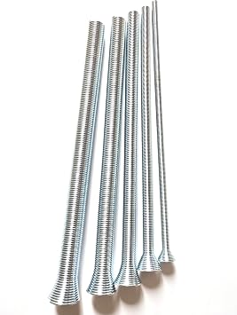 Spring tube benders kit for copper pipe sizes 5/16, 3/8, 1/2, 5/8, and 3/7.Length of tube benders are13.78/350mm 5PCS