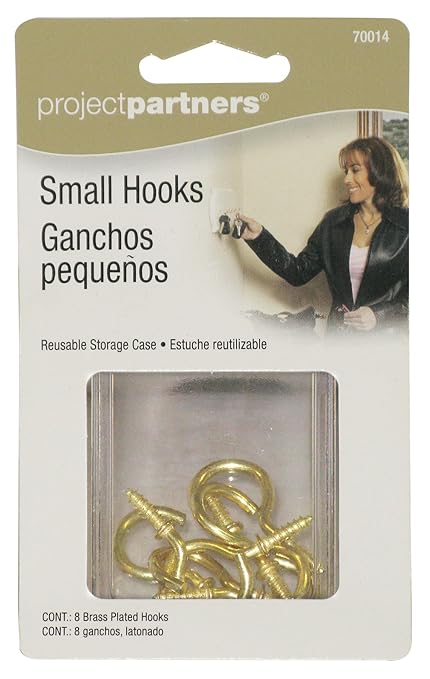 Project Partner 70014 Small Hooks, Brass