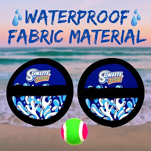 Miniatura 4 de Sunlite Sports Catch Pads Toss and Catch Ball Game Set, Includes 2 Hand Pads and 1 Ball, Backyard Pool Beach Outdoor Indoor Play, Easy Throw and