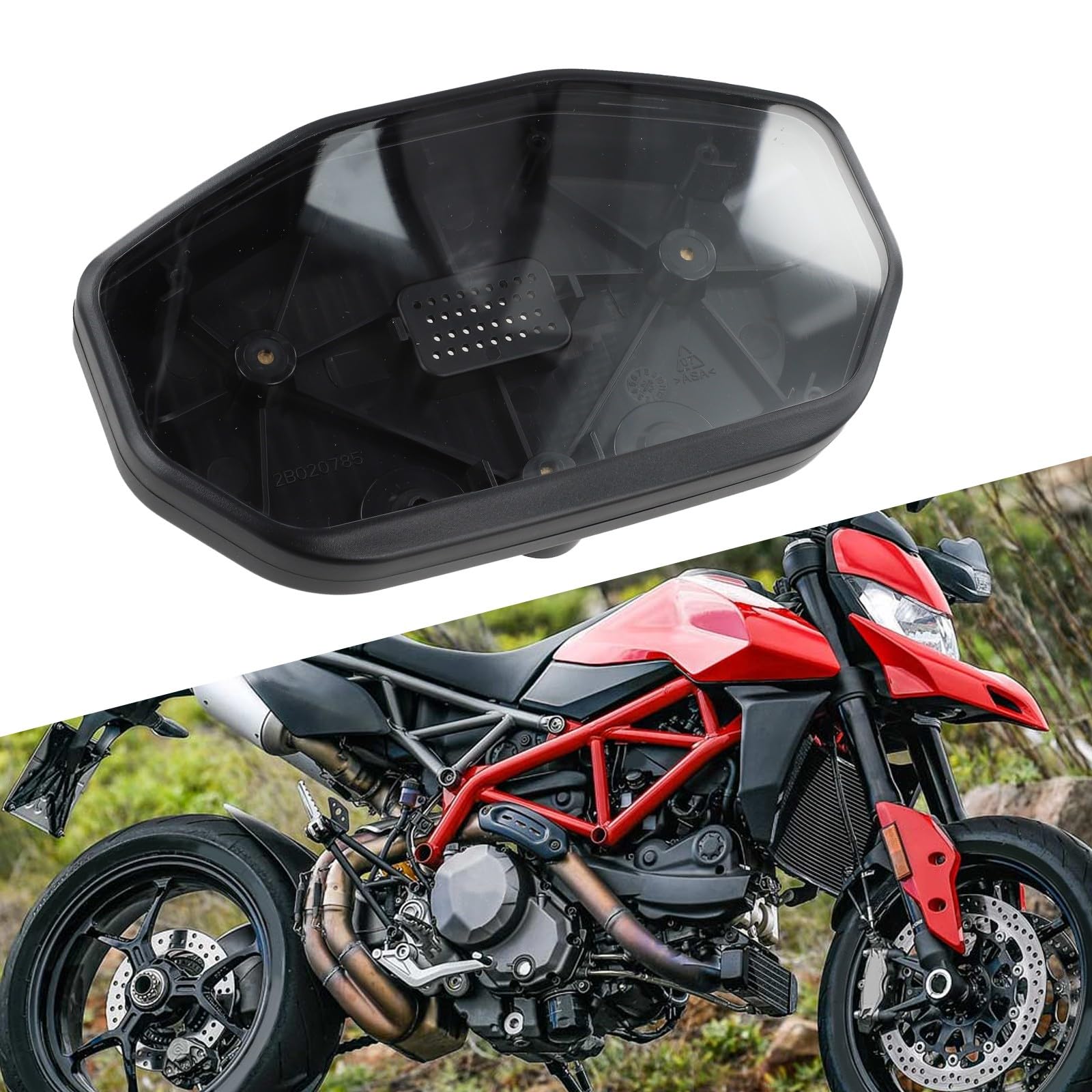 Custodia di ricambio per Ducati Hypermotard 950 (2019-2022) - ABS nero
